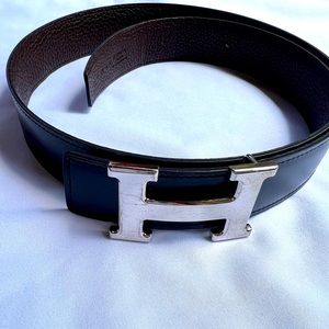 Mini Constance belt buckle & Reversible leather strap 24 mm